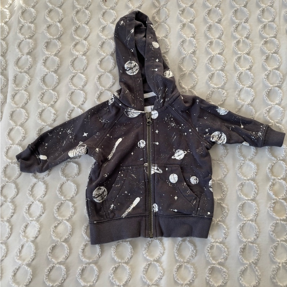 Carter's Gray Space-Themed Hoodie - Picture 1 of 4